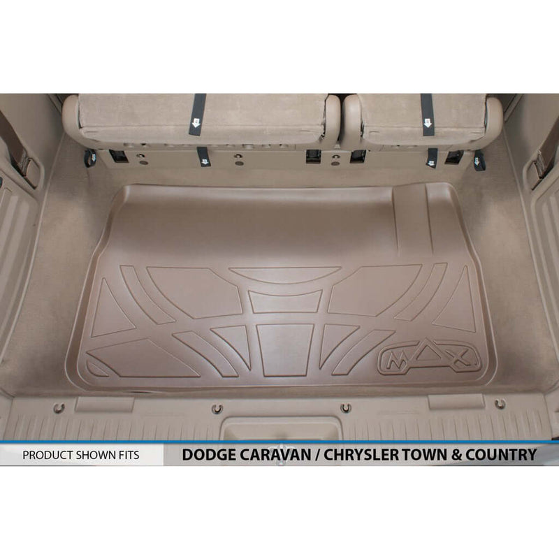 Load image into Gallery viewer, Smart Trim™ Custom Fit Floor Liners For 2013-2020 Dodge Grand Caravan with 2nd Row Bucket Seats and 1st Row Super Console
