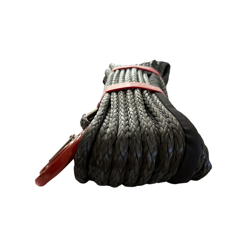 Load image into Gallery viewer, 3/8&#39;&#39; x 85&#39; Synthetic Winch Rope with forged winch hook
