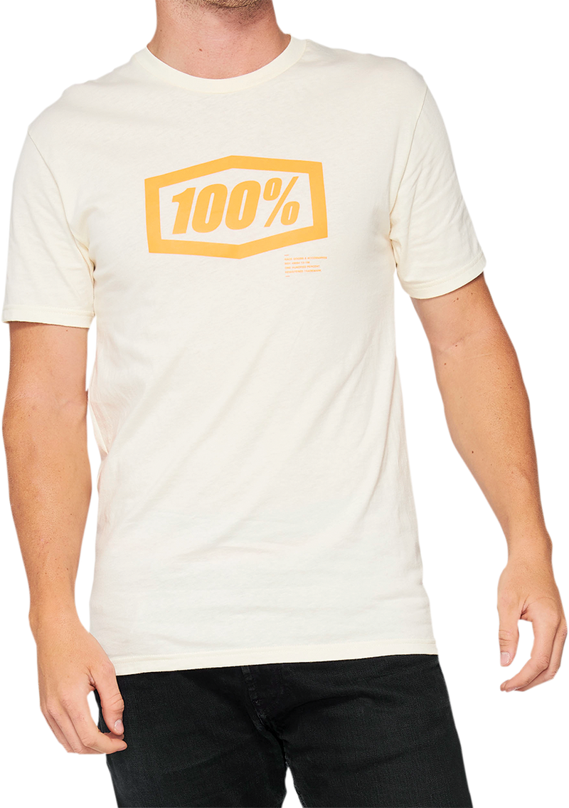 Load image into Gallery viewer, 100% Essential T-Shirt - Chalk/Orange - Large 32016-461-12

