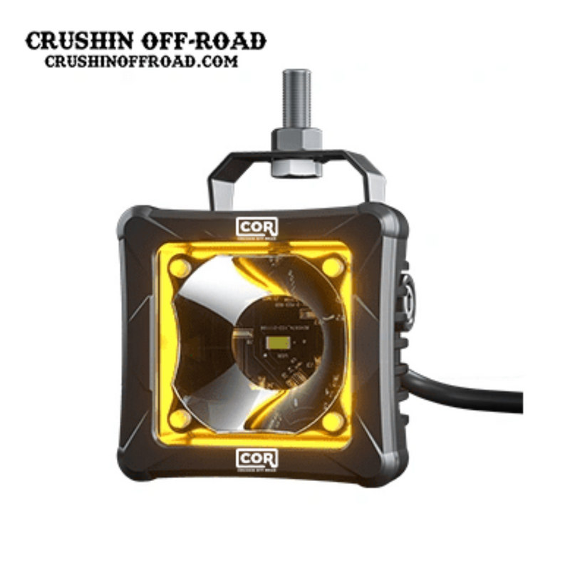 Load image into Gallery viewer, 2&quot; White Square Spot LED with RGB Accent Lights
