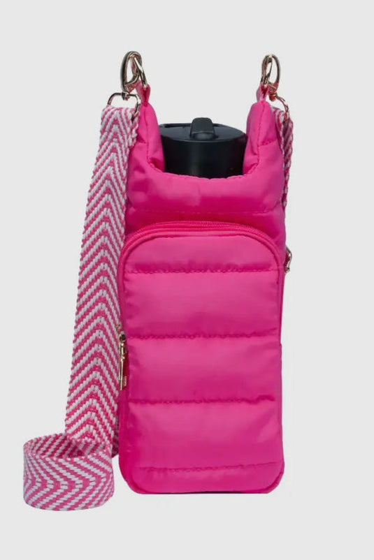 Quilted Quench Puffy Bottle Tote - PINK