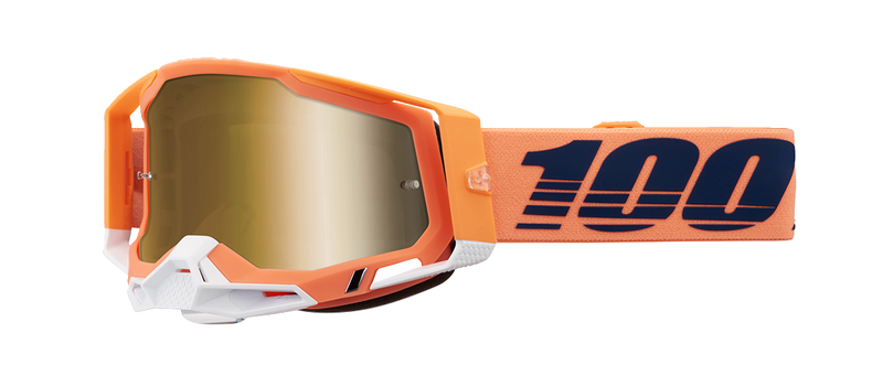 Load image into Gallery viewer, 100% Racecraft 2 Goggles - Coral - True Gold Mirror 50010-00018
