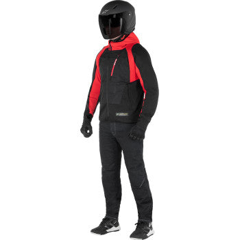 ALPINESTARS MSE Hybrid Hooded Jacket - Black/Red - 4XL 4201824-1463-4X