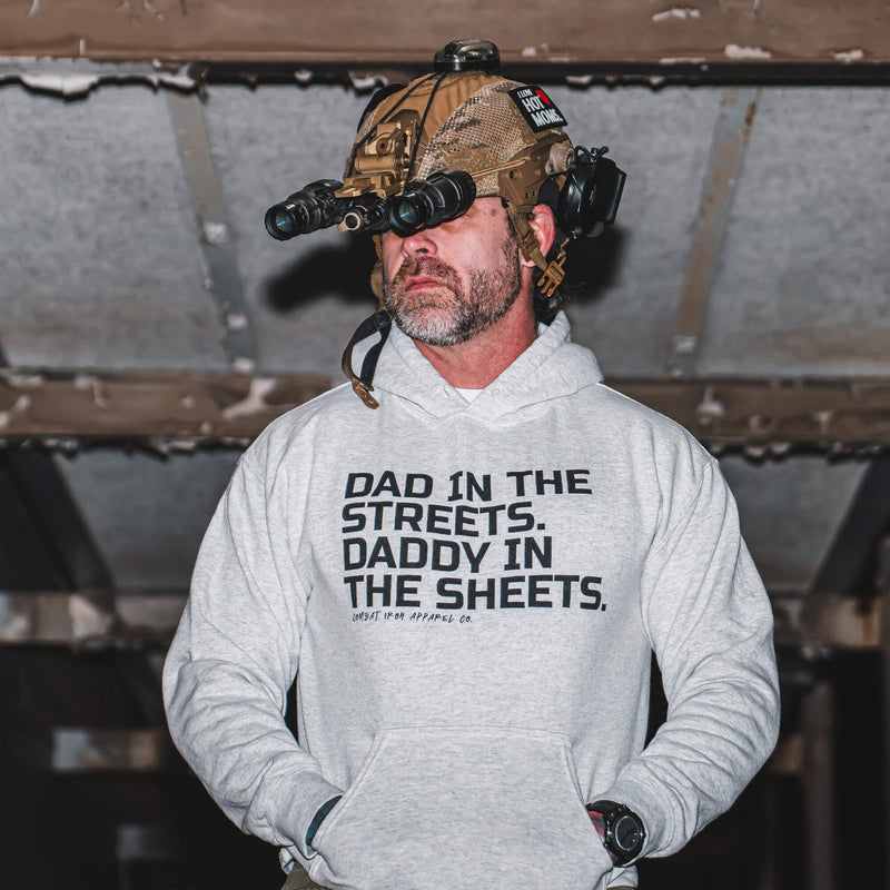 Load image into Gallery viewer, Dad In The Streets. Daddy In The Sheets. Men's Hoodie
