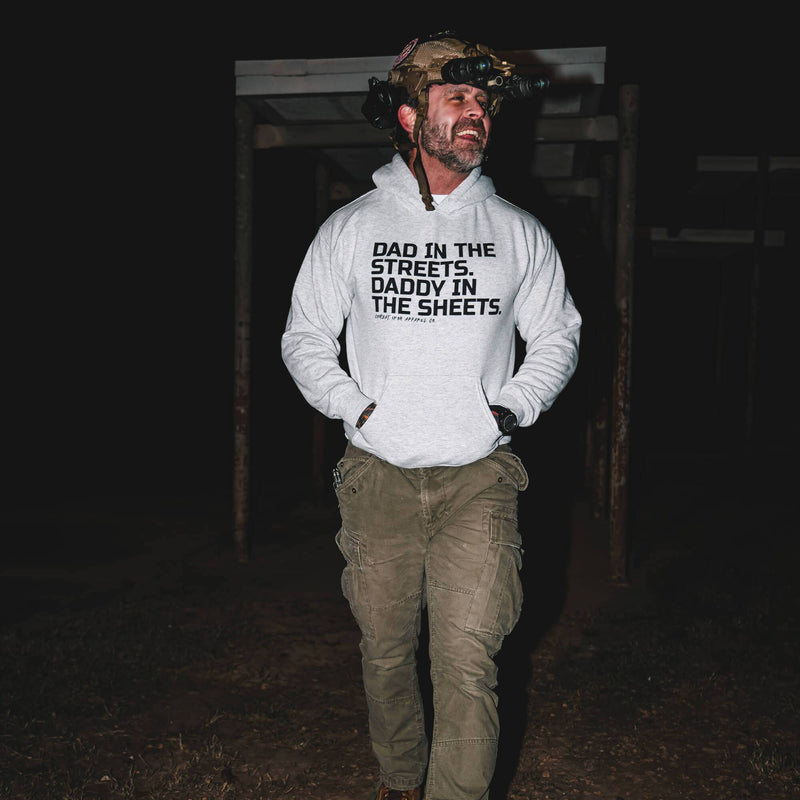 Load image into Gallery viewer, Dad In The Streets. Daddy In The Sheets. Men&#39;s Hoodie
