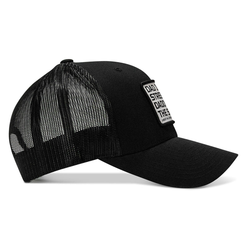 Load image into Gallery viewer, Dad In The Streets. Daddy In The Sheets. White Patch Snapback Hat
