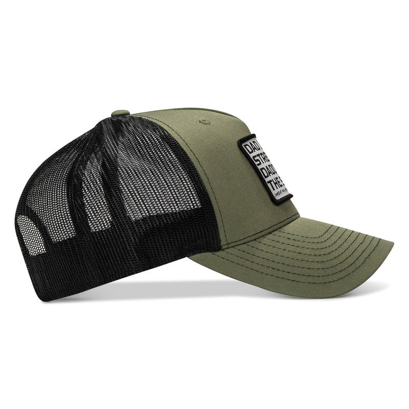 Load image into Gallery viewer, Dad In The Streets. Daddy In The Sheets. White Patch Snapback Hat
