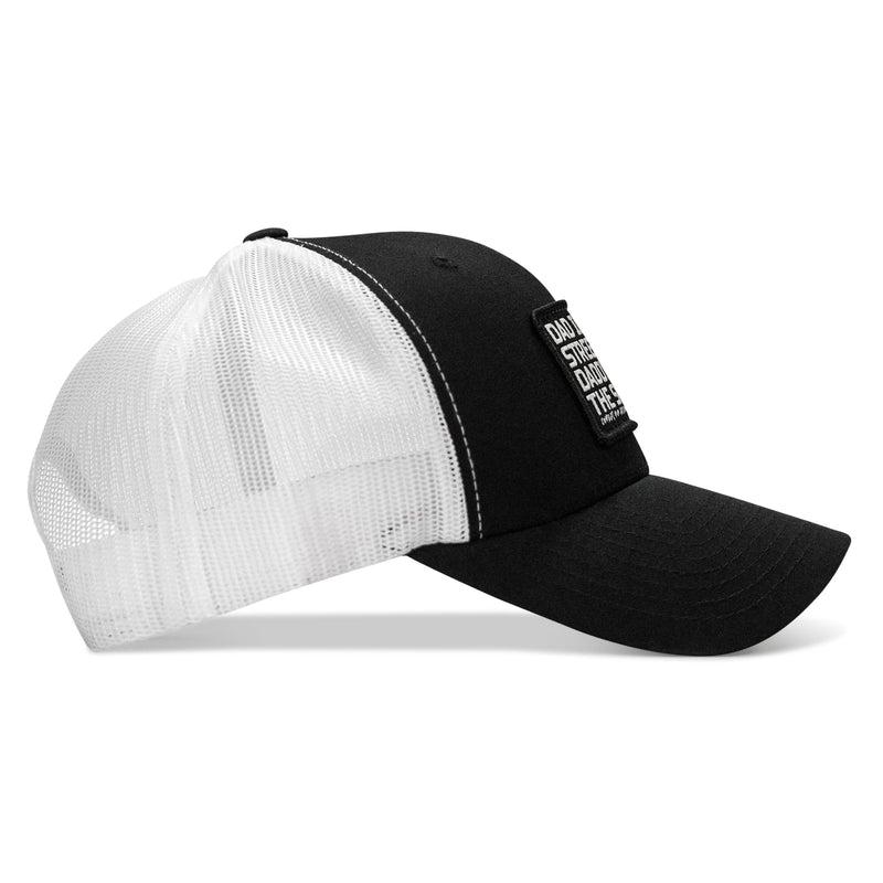 Load image into Gallery viewer, Dad In The Streets. Daddy In The Sheets. Black Patch Snapback Hat
