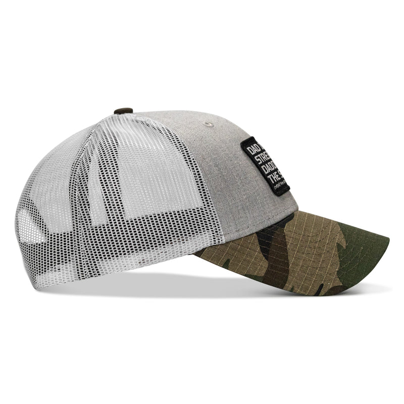 Load image into Gallery viewer, Dad In The Streets. Daddy In The Sheets. Black Patch Snapback Hat
