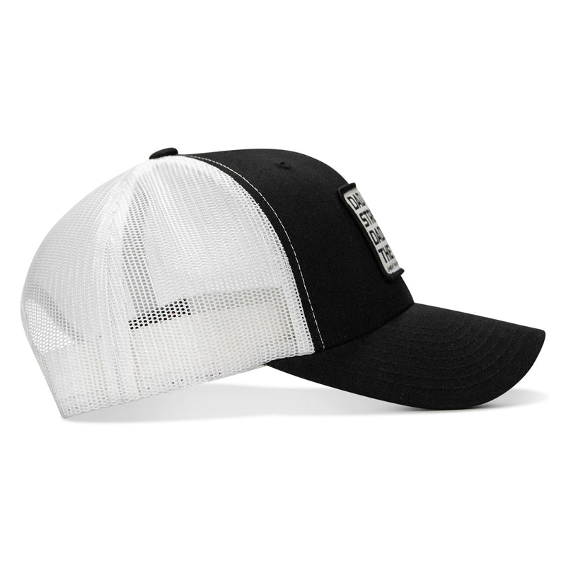 Load image into Gallery viewer, Dad In The Streets. Daddy In The Sheets. White Patch Snapback Hat
