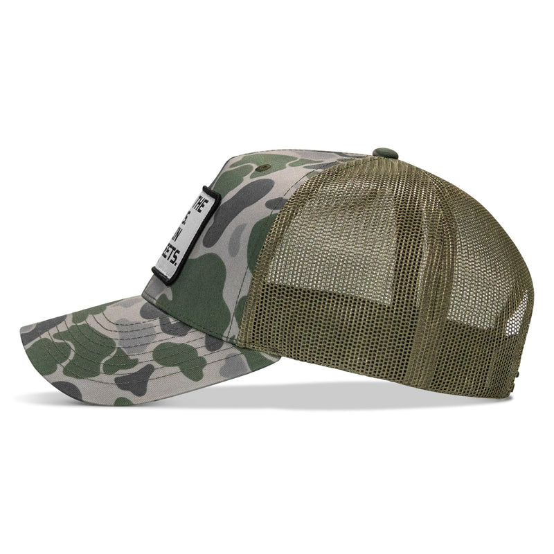 Load image into Gallery viewer, Dad In The Streets. Daddy In The Sheets. White Patch Snapback Hat
