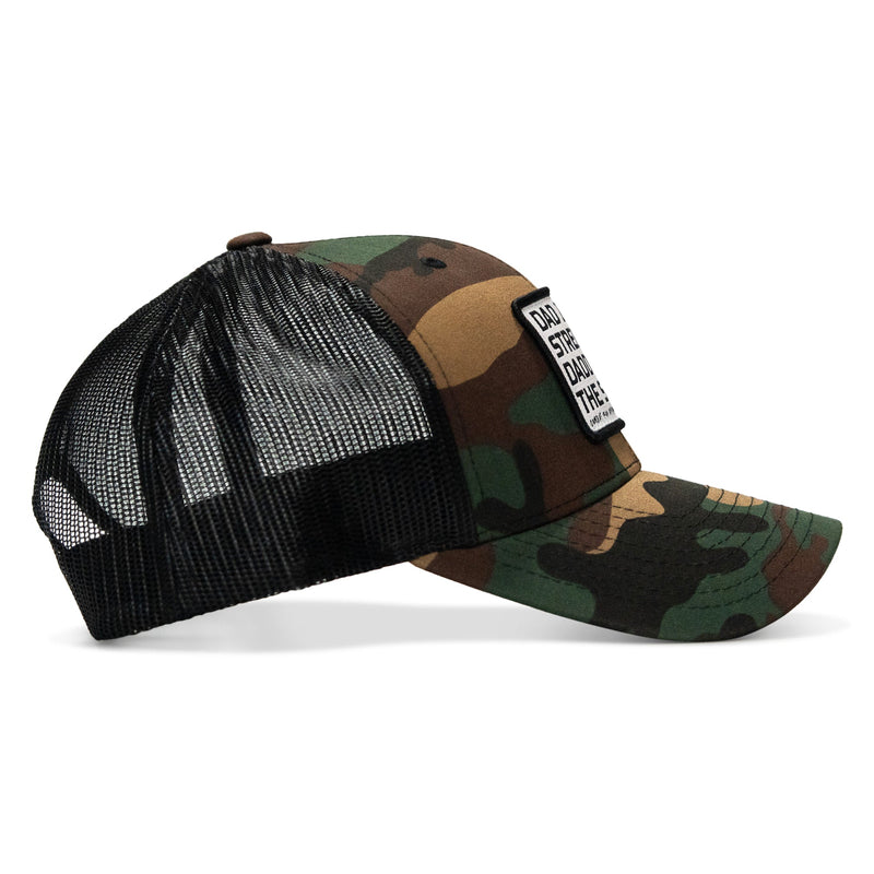 Load image into Gallery viewer, Dad In The Streets. Daddy In The Sheets. White Patch Snapback Hat

