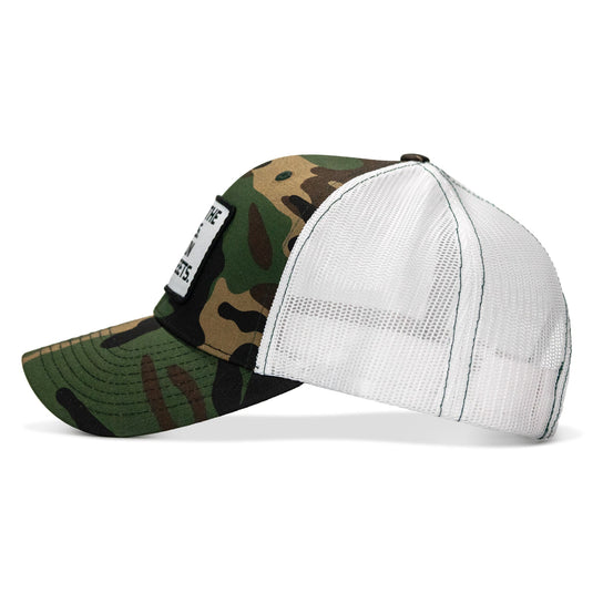 Dad In The Streets. Daddy In The Sheets. White Patch Snapback Hat