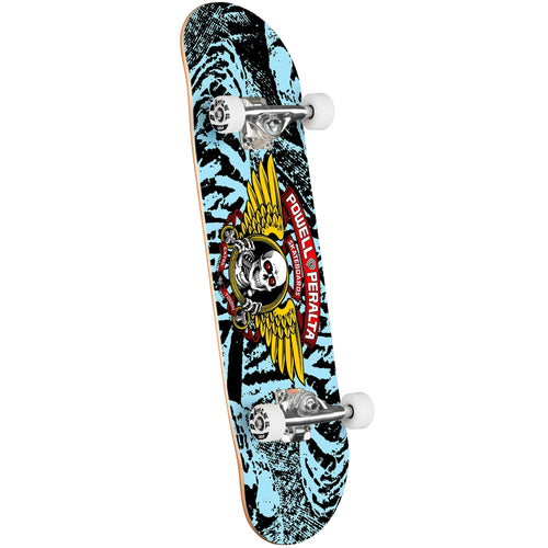 Powell Peralta Winged Ripper Birch Skateboard Complete - 7″ Black/Light Blue
