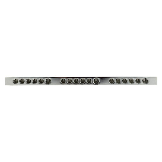 Chrome Plated Distribution Bar Block 3x 1/0-GA and 15 x 2/0-GA Direct Bolt Down Type 19