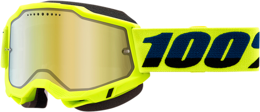 100% Accuri 2 Snow Goggles - Fluo Yellow - Gold Mirror 50022-00003