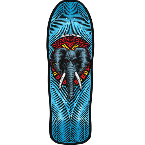 Powell Peralta Mike Vallely Elephant Reissue Deck - 10″ Blue Foil **PRE-ORDER**