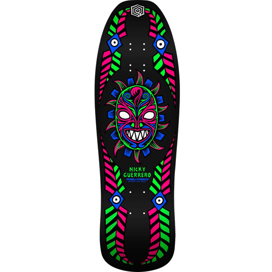 Powell Peralta Nicky Guerrero Mask Skateboard Deck - 10″ Blacklight