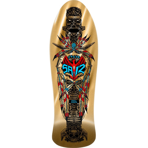 Powell Peralta Steve Saiz Totem Reissue Skateboard Deck - 10″ Gold Foil **PRE-ORDER**