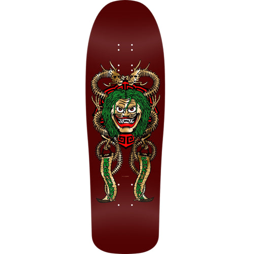 Powell Peralta Steve Caballero Mask Reissue Skateboard Deck - 9.75″ Burgundy/Gold Foil **PRE-ORDER**