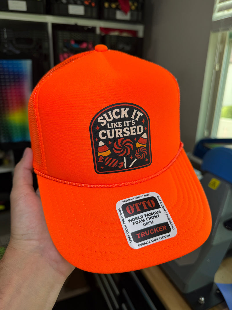 Load image into Gallery viewer, Like it’s Cursed Trucker Hat
