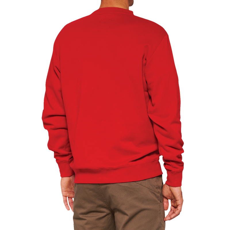 Load image into Gallery viewer, 100% Icon Long-Sleeve Fleece Sweatshirt - Red - Small 20026-00010
