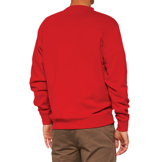 100% Icon Long-Sleeve Fleece Sweatshirt - Red - Medium 20026-00011