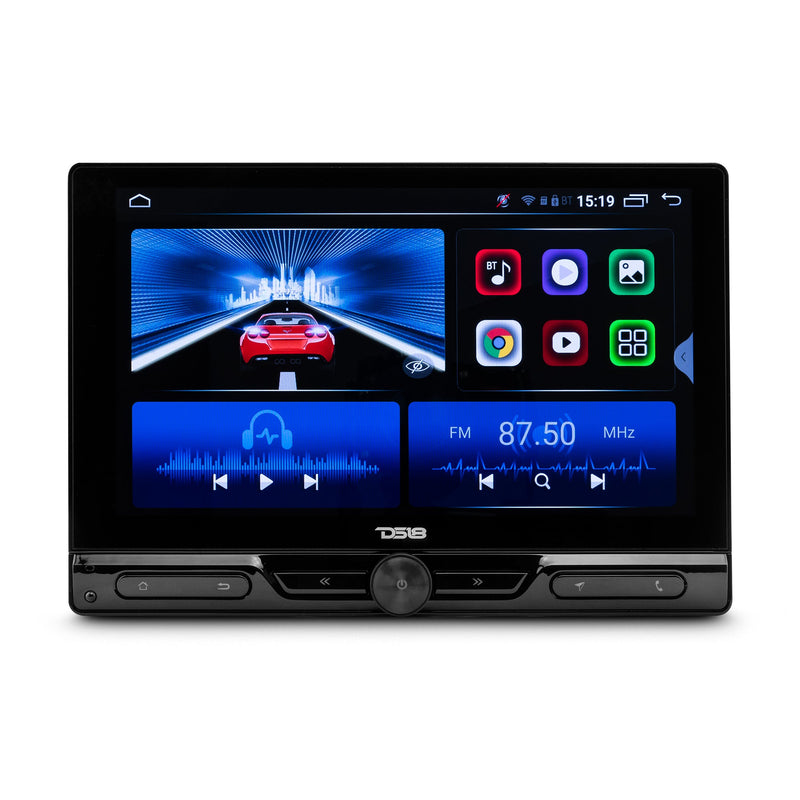 Load image into Gallery viewer, 10.5&quot; Floating Rotating Swivel Modular Touchscreen Mechless Single-DIN Headunit with Bluetooth, Mirror Link, USB, Gps and Android 10 (4x64GB)
