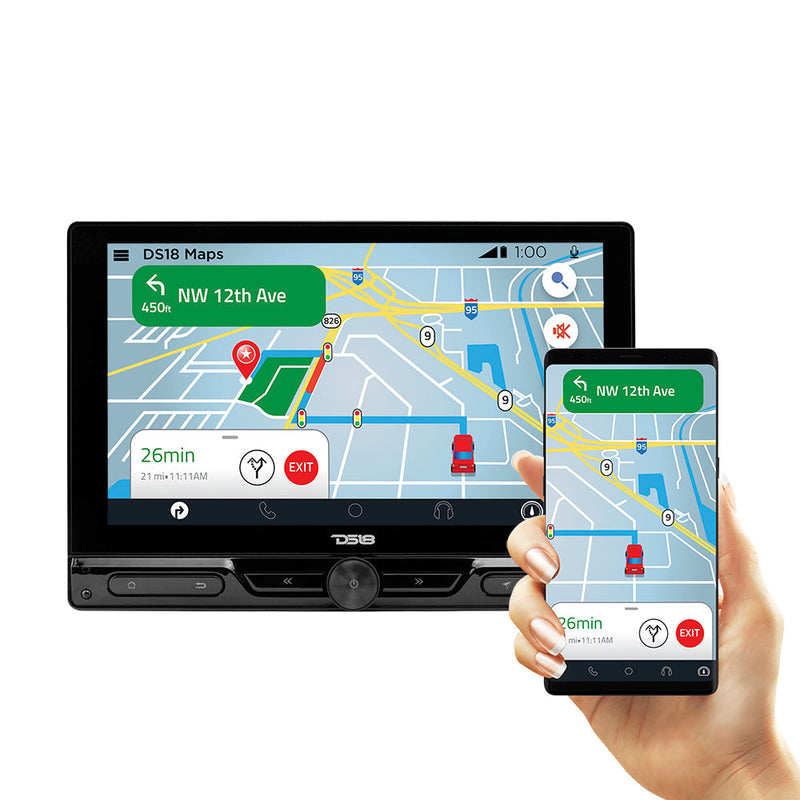 Load image into Gallery viewer, 10.5&quot; Floating Rotating Swivel Modular Touchscreen Mechless Single-DIN Headunit with Bluetooth, Mirror Link, USB, Gps and Android 10 (4x64GB)
