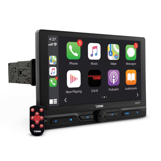 10.5" Floating Adjustable Modular Touchscreen Mechless Single-DIN Head Unit with Bluetooth, Apple Car Play, Android Mirror Link, USB, AUX, SD, AM, FM - Skoutley Outdoors LLC