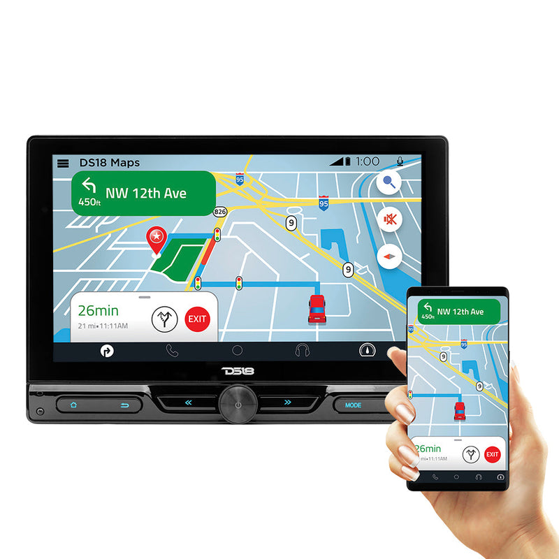 Load image into Gallery viewer, 10.5&quot; Floating Adjustable Modular Touchscreen Mechless Single-DIN Head Unit with Bluetooth, Mirror Link and USB
