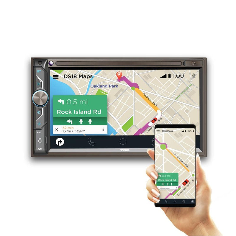 Load image into Gallery viewer, 6.9" Touchscreen Mechless Double-DIN Headunit with Bluetooth, USB and Mirror Link
