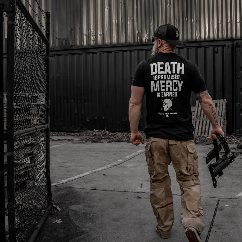 Load image into Gallery viewer, Death Is Promised. Mercy Is Earned Men's T-Shirt

