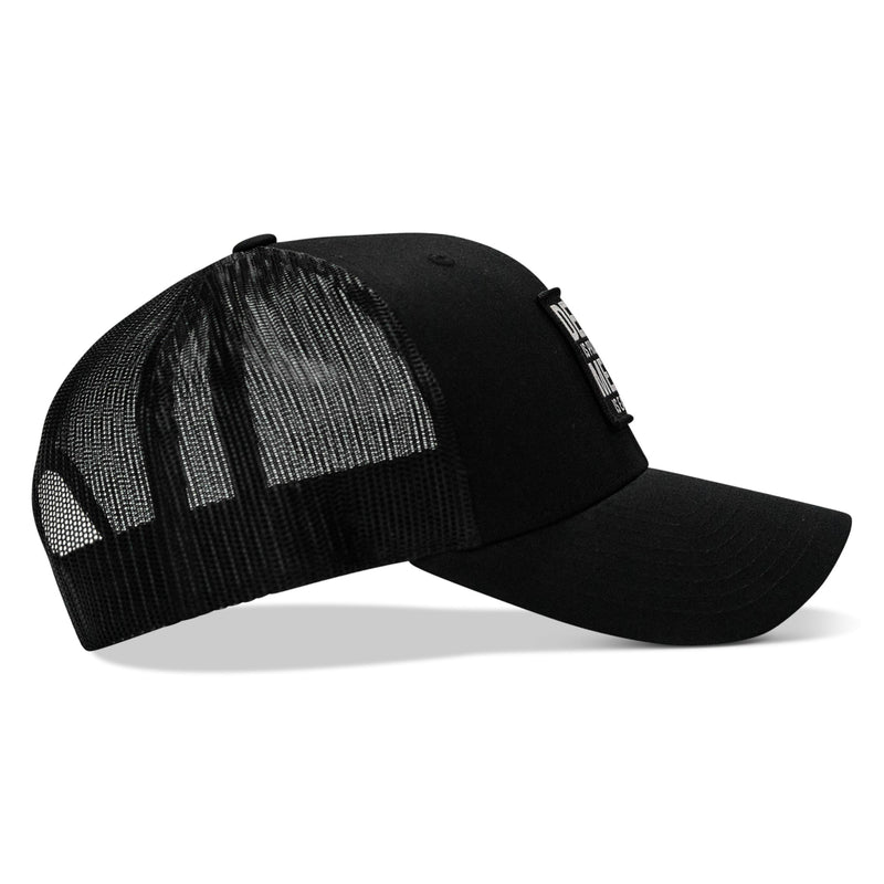 Load image into Gallery viewer, Death Is Promised. Mercy Is Earned Patch Snapback Hat
