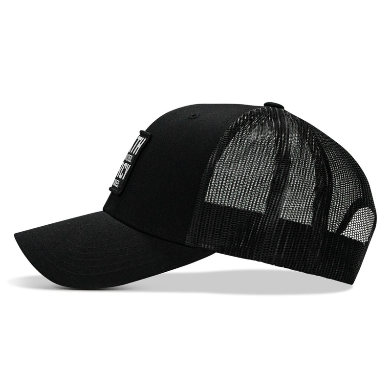 Load image into Gallery viewer, Death Is Promised. Mercy Is Earned Patch Snapback Hat
