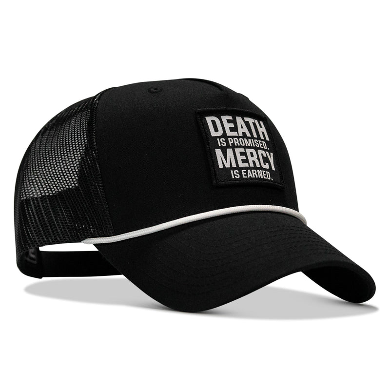 Load image into Gallery viewer, Death Is Promised. Mercy Is Earned Patch Rope Snapback
