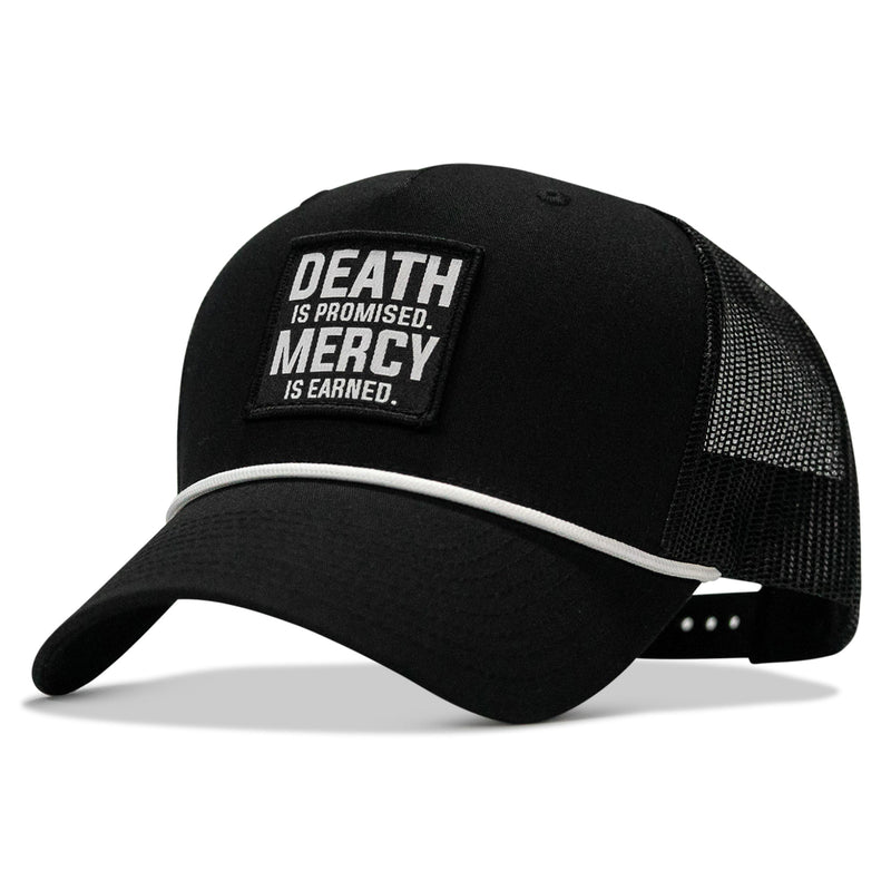 Load image into Gallery viewer, Death Is Promised. Mercy Is Earned Patch Rope Snapback

