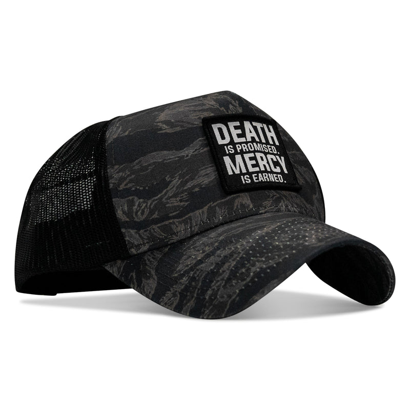 Load image into Gallery viewer, Death Is Promised. Mercy Is Earned Patch Five Panel Breacher Snapback Hat
