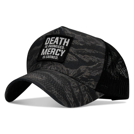 Death Is Promised. Mercy Is Earned Patch Five Panel Breacher Snapback Hat