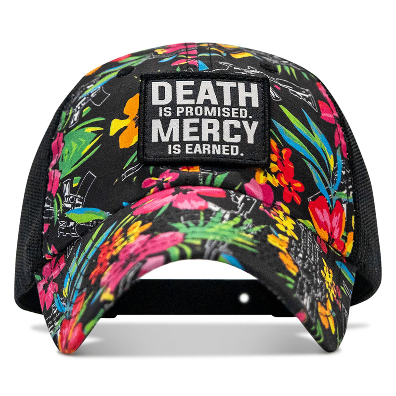 Load image into Gallery viewer, Death Is Promised. Mercy Is Earned Patch. Tactical Ripstop Mesh Snapback Hat
