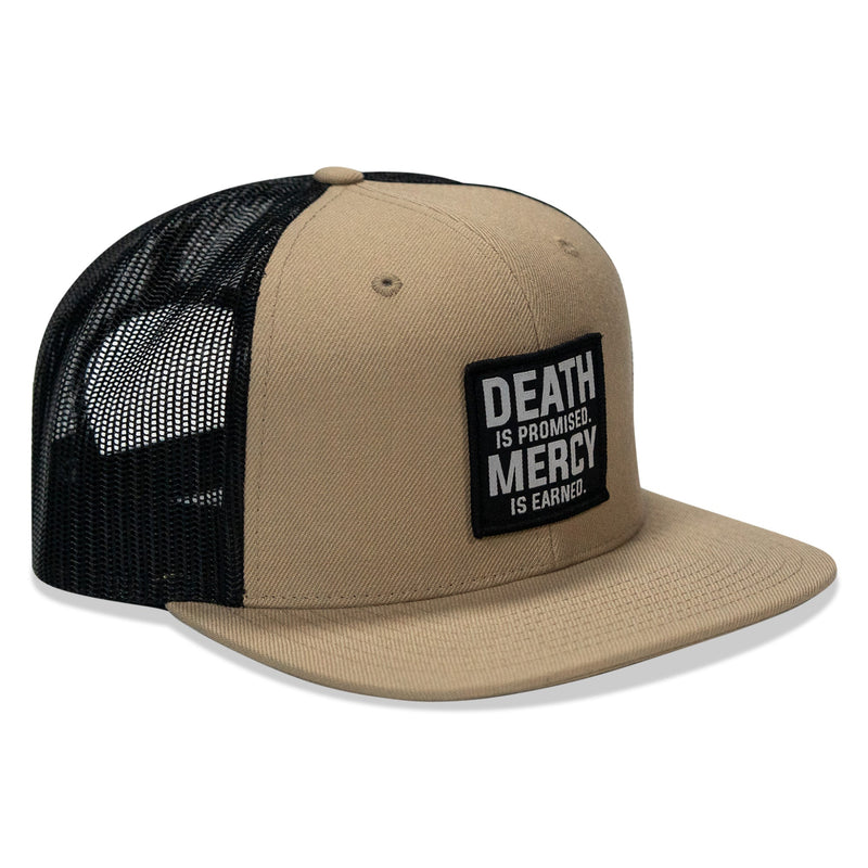 Load image into Gallery viewer, Death Is Promised. Mercy Is Earned Patch Flatbill Hat
