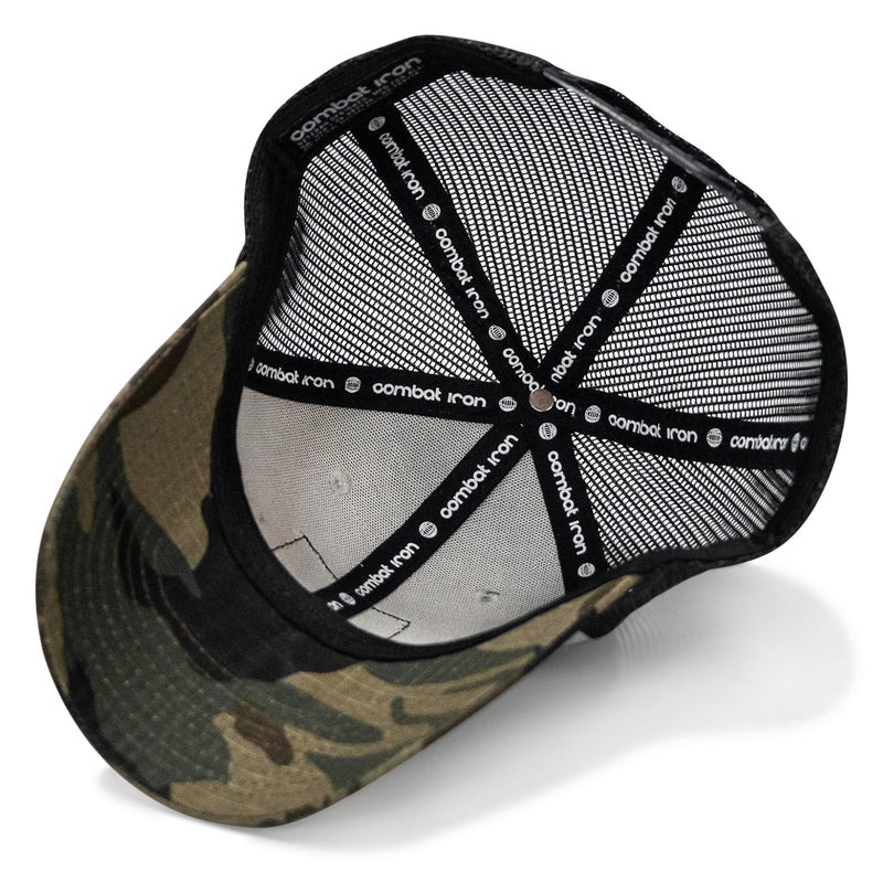 Load image into Gallery viewer, Death Is Promised. Mercy Is Earned Patch Snapback Hat
