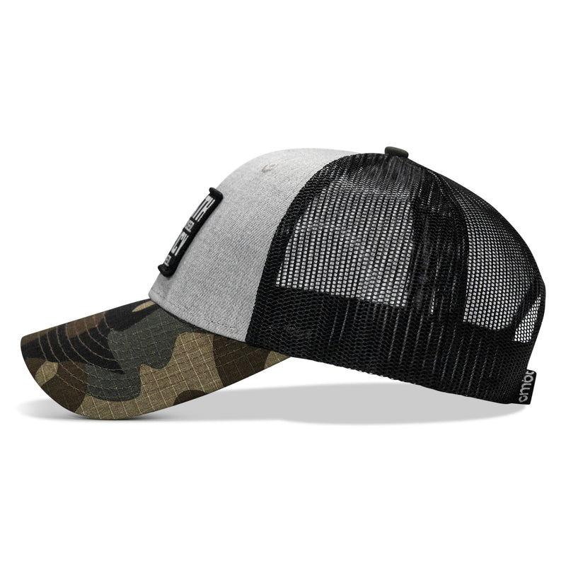 Load image into Gallery viewer, Death Is Promised. Mercy Is Earned Patch Snapback Hat
