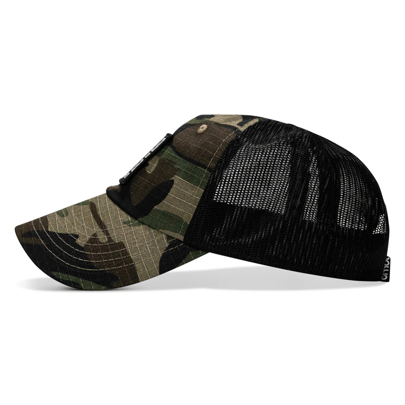 Load image into Gallery viewer, Death Is Promised. Mercy Is Earned Patch. Tactical Ripstop Mesh Snapback Hat
