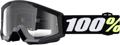 100% Strata Mini Goggles - Black - Clear Lens 50033-00001