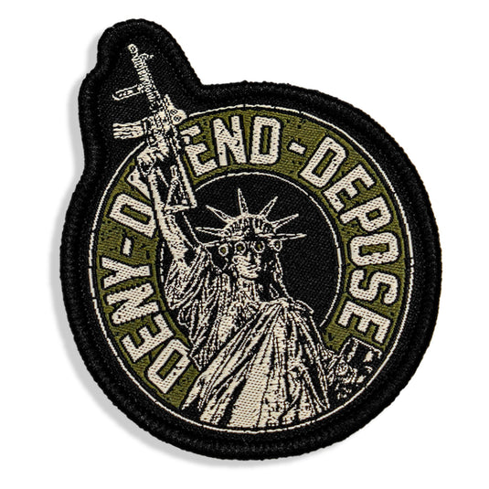 Deny. Defend. Depose. Velcro Patch