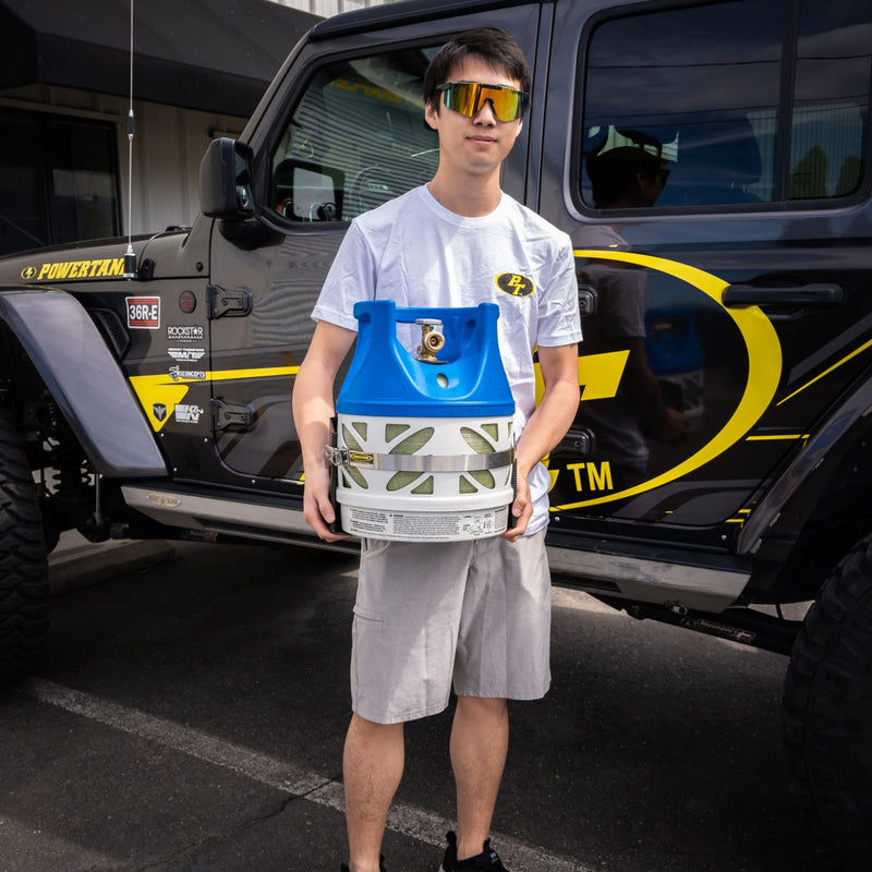 Load image into Gallery viewer, Tor LOCKER Bracket for 11 lb Squatty Propane Tank &amp; 11 lb Viking Composite Tank
