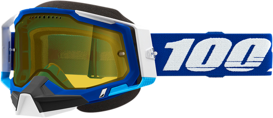 100% Racecraft 2 Snow Goggles - Blue - Yellow 50011-00002