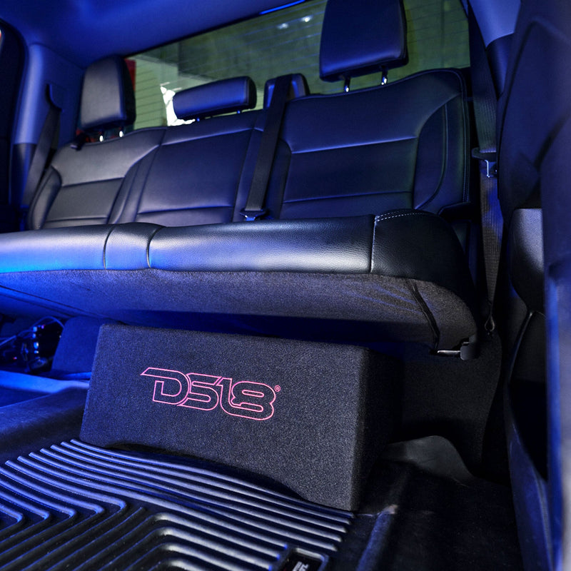 Load image into Gallery viewer, DFPU Under Seat 10” Shallow Subwoofer Enclosure | Sealed, Loaded, 600W RMS @ 2 Ohm
