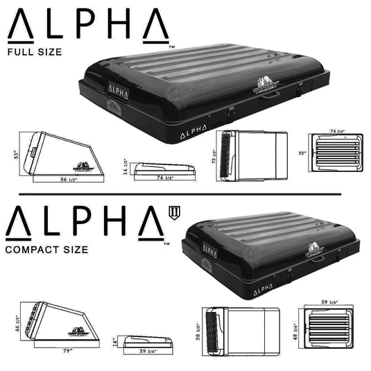 Alpha II Hardshell Rooftop Tent – ABS – 2 Person – Black – Lightweight Off-Road Tent